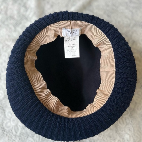 Inverni Merino Wool Navy bucket hat 57 size medium main image 6